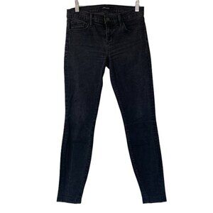 J Brand Vanity Faded Black Skinny Jeans Altered Inseam Size 26
